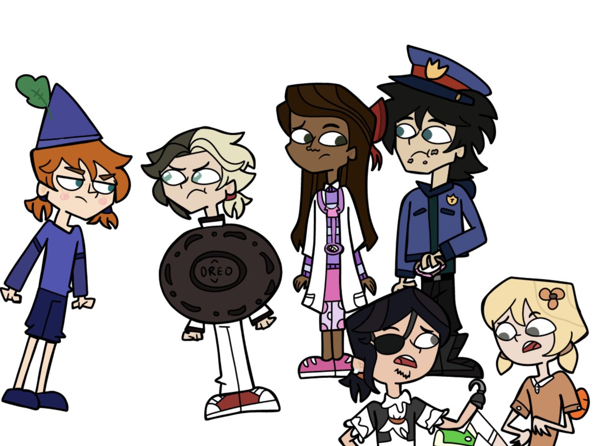 Cyan team as the age of Fiore (S1)
Idk if I'm gonna draw the others with costumes bc I’m too lazy 
#disventurecamp