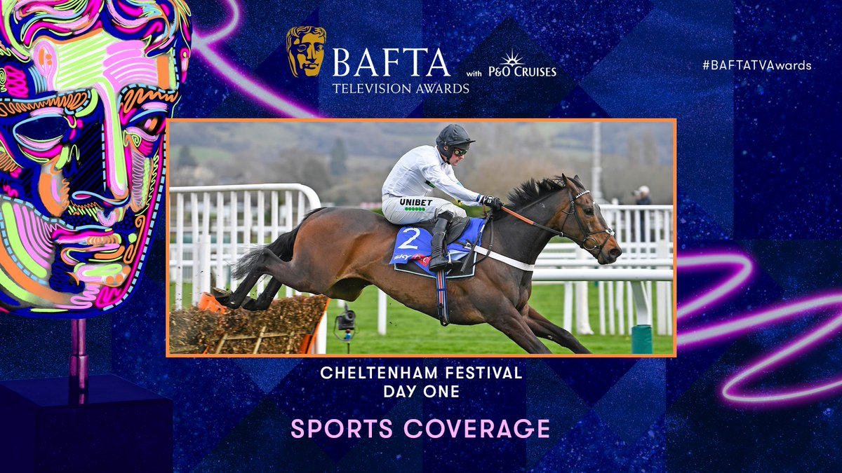 The Sports Coverage BAFTA is awarded to ITV Sport’s Cheltenham Festival Day One 🏇 

#BAFTATVAwards with @pandocruises