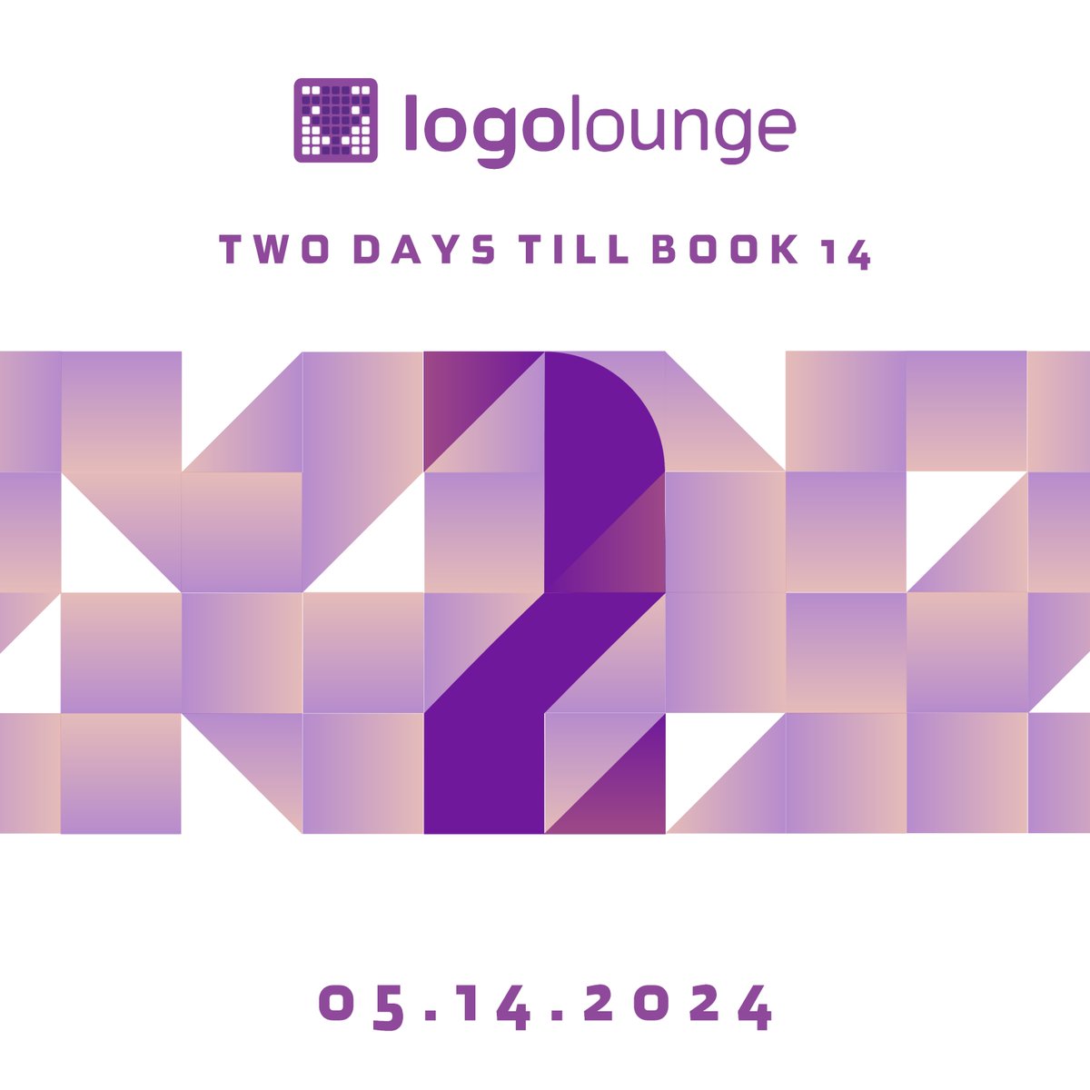 We're so close to May 14th for the 14th Book! 💜 #Book14 #logolounge #logolounge14 #logo