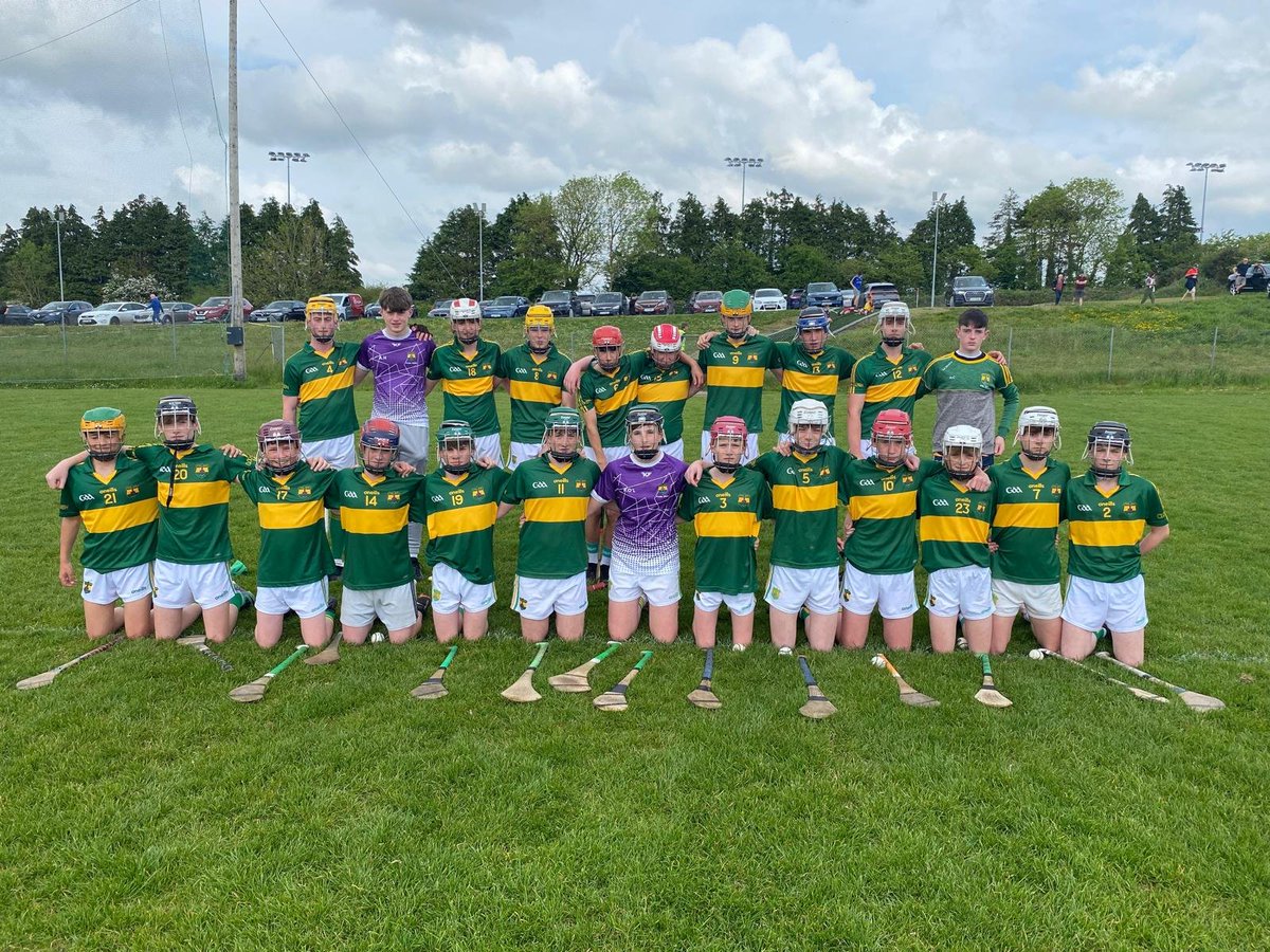 Hard luck to our U15 Feile team who played valiantly in the final but lost to Ballinora by the smallest of margins. They did the club proud. #Clochdubhabú🟩🟨