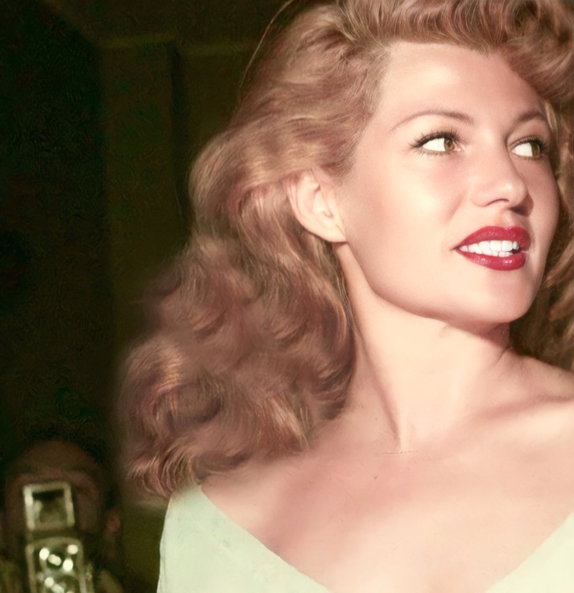 Beautiful Rita Hayworth turned anywhere she showed up into a red carpet event.