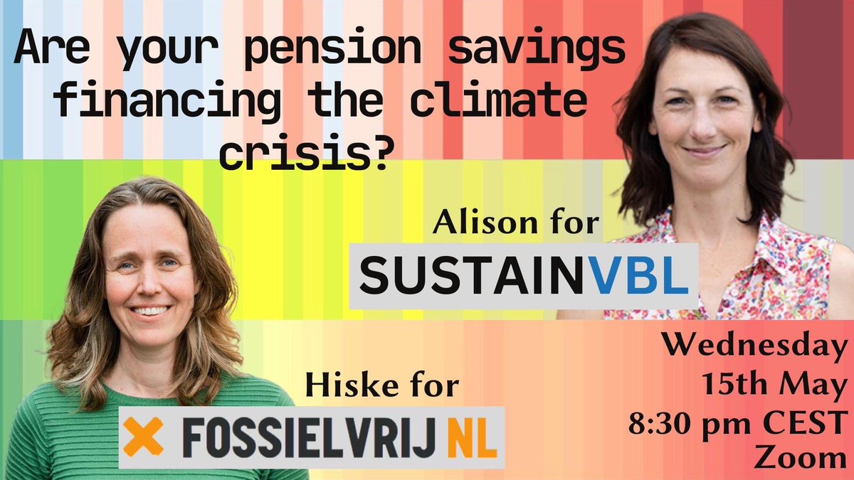 You are paying into VBL for your pension? Well, they take that money to burn your future. Join us for a talk about divesting pension funds from fossil fuels. Wed, 15th, 8:30 pm CEST, online
