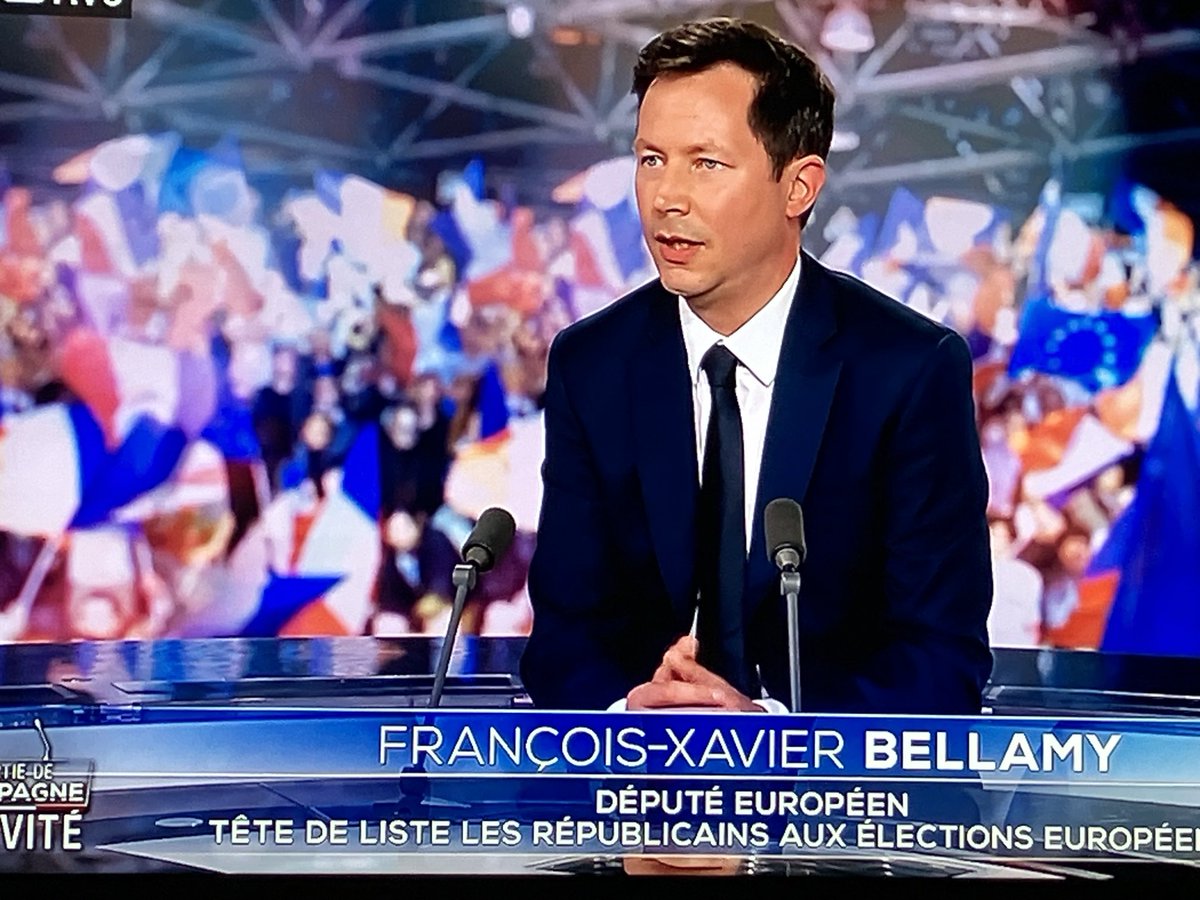 ⁦@fxbellamy⁩ « La seule chose qui compte c’est que la France se relève en Europe » #AvecBellamy #JeVoteLR #20HTF1