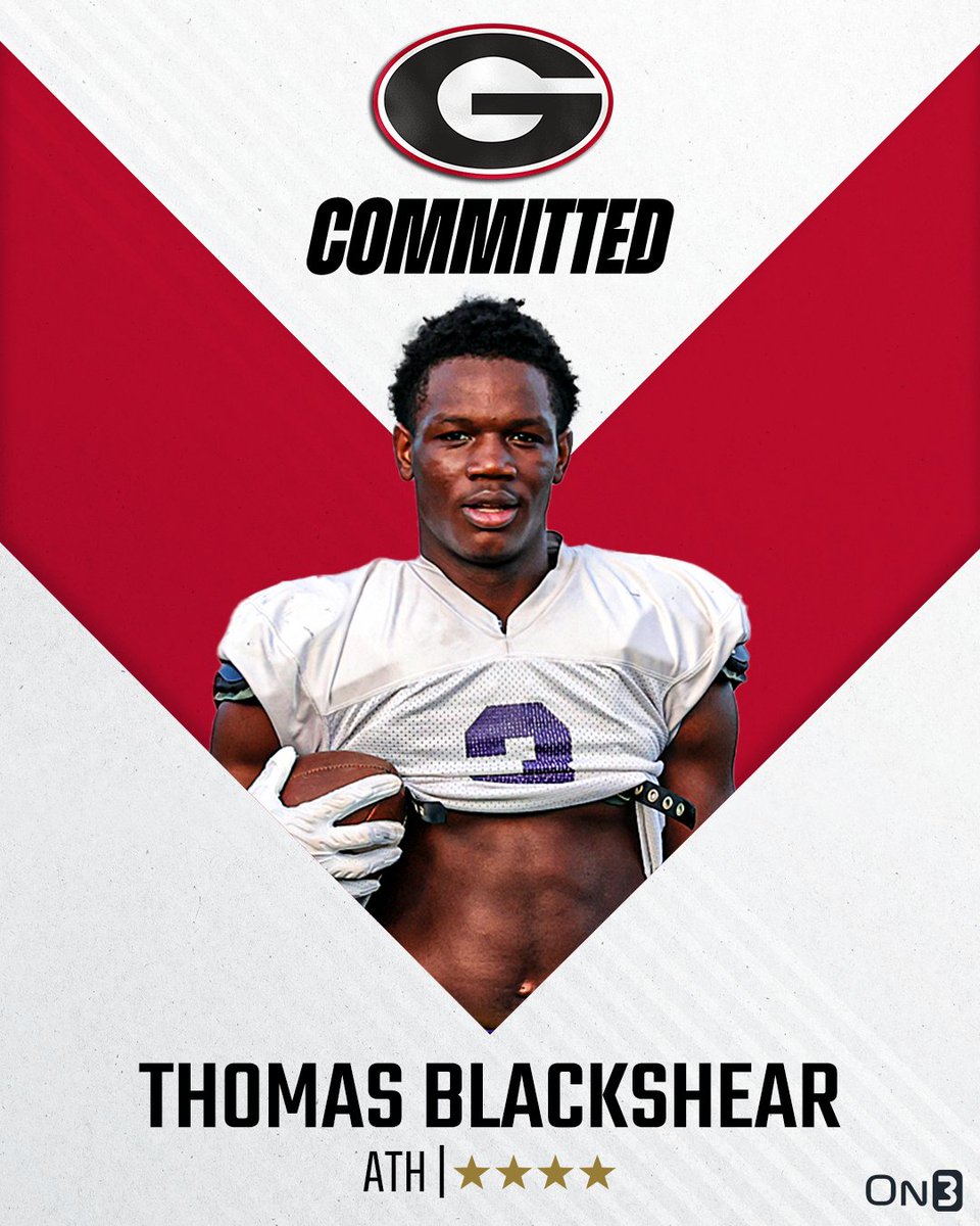 🚨BREAKING🚨 On300 4-star athlete Thomas Blackshear has committed to Georgia🐶 More from @ChadSimmons_: on3.com/college/georgi…