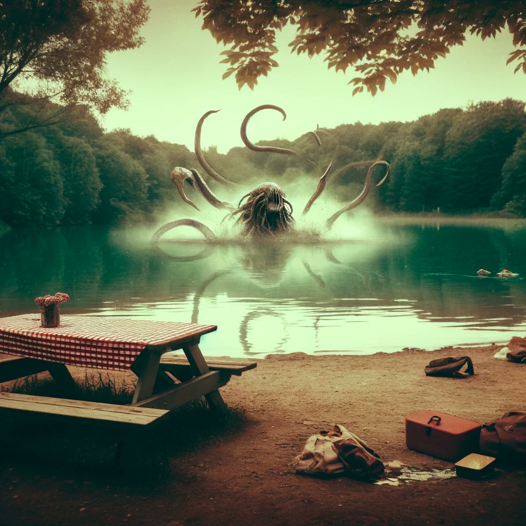 Lake Kraken: Just When You Thought It Was Safe to Picnic
#AIArt #AIArtworks #AIArtwork #AIArtistCommunity