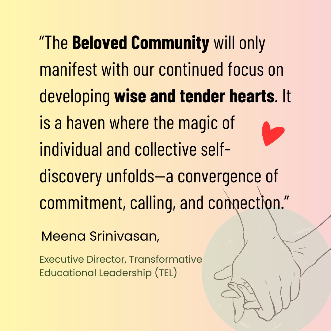 How can schools become a “haven where the magic of individual and collective self-discovery unfolds”?
Read Meena’s recent article for CASEL bit.ly/3PJFdjO, or the expanded article on LinkedIn bit.ly/3PE7to4
#education #edleaders #belovedcommunity