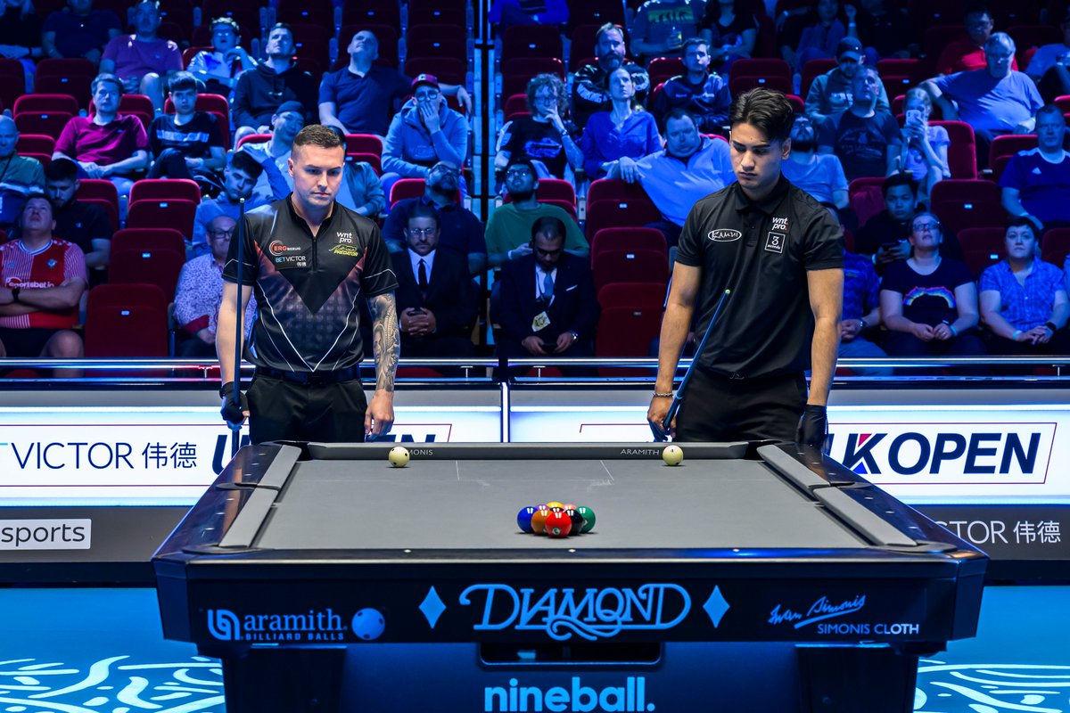 We're all square after eight racks 🤝 #UKOpenPool 🇬🇧
