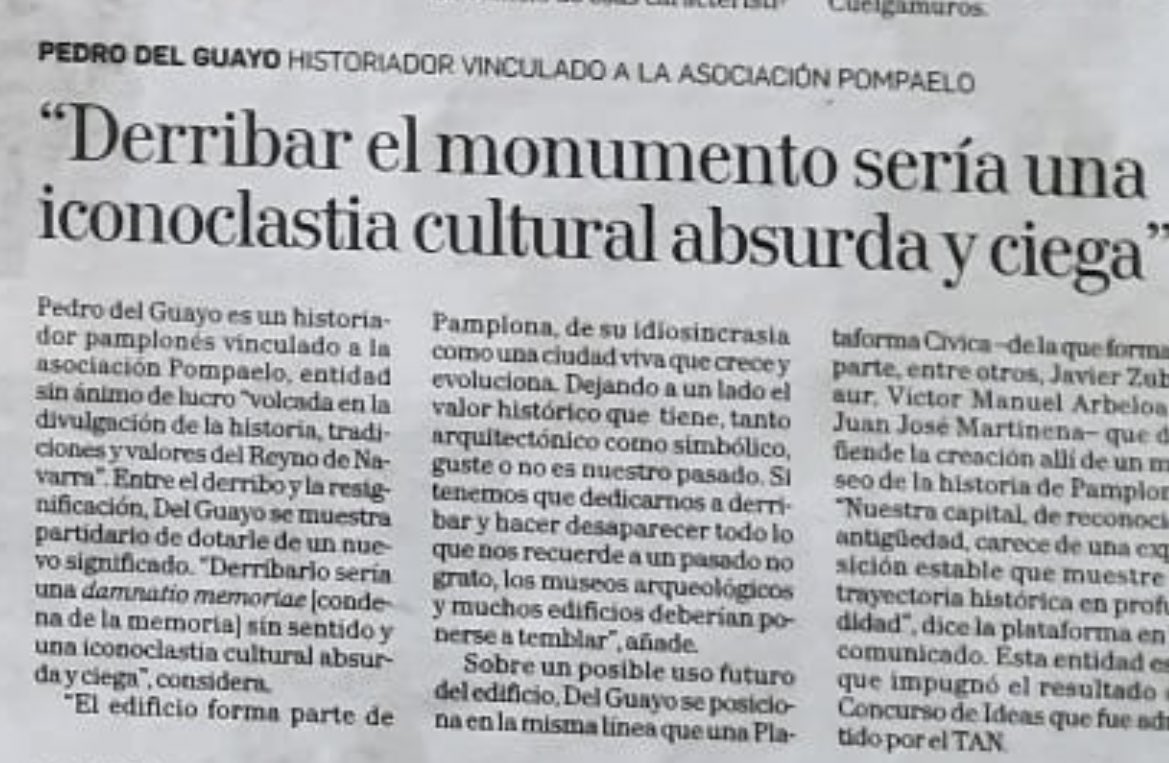 Y sí, esta es la considerada opinión oficial de la asociación sobre el monumento a los Caídos (o como se acabe llamando :-)).