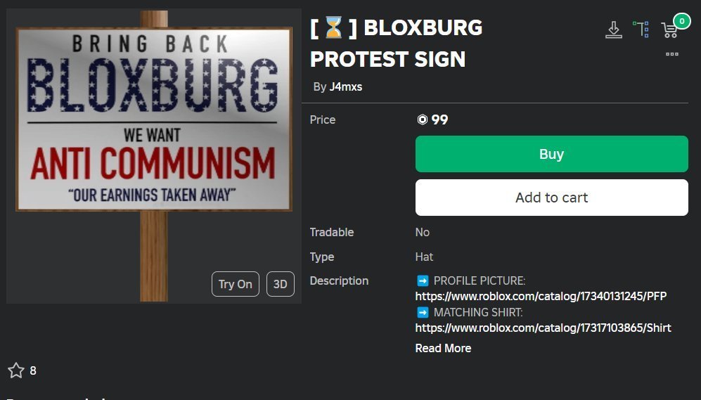 🔨 J4mxs has been banned from Roblox after uploading a Bloxburg Protest UGC item!

#Bloxburg #Roblox