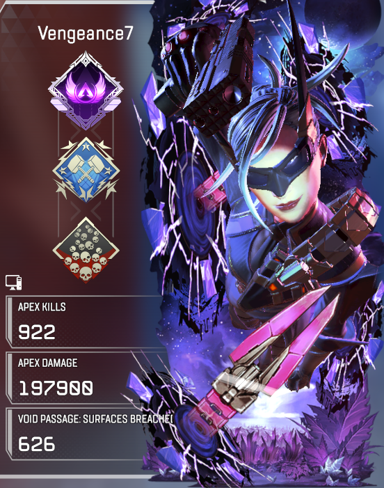 VengeanceSven's tweet photo. Altar 20 Kill Badge Complete   
Let's Go!   
#ApexLegends #Vengeance7 https://t.co/cs7YwMirR5