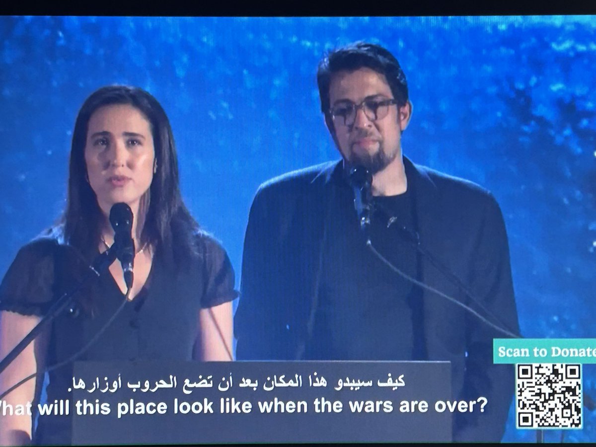 “Take a moment to imagine. What will this place look like when the wars are over? Now it’s our responsibility to turn this dream into reality.” This is the work of @cfpeace & @ThePCFF who put on this ceremony when it’s never been more needed. Nor harder to do. Please support them