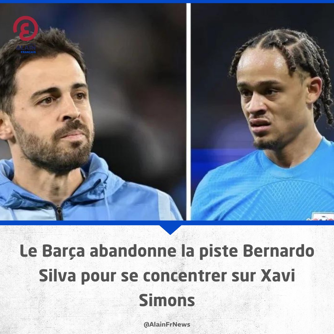 Après des spéculations persistantes sur un éventuel transfert de Bernardo Silva à Barcelone, il semble que les Blaugrana se tournent désormais vers une autre direction. #TesYeuxSurLeMonde #Barca #BernardoSilva