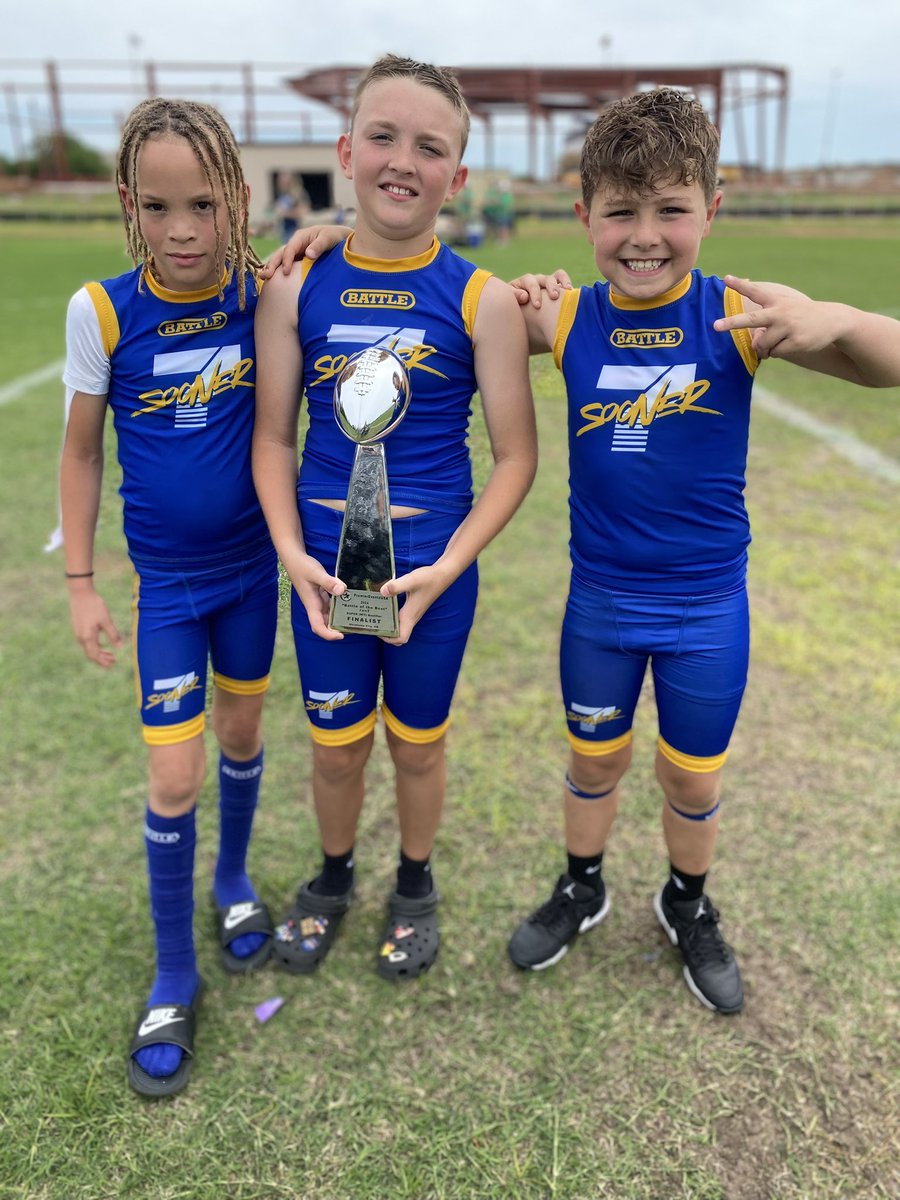 <a href="/derekrasmussen/">Derek Rasmussen</a> the future awaits! These three are younger than everyone. Playing against kids two and three years older than them. 10U <a href="/sooner7v7/">Sooner7</a> has a bright future! 🏆👊🏼🙌🏼