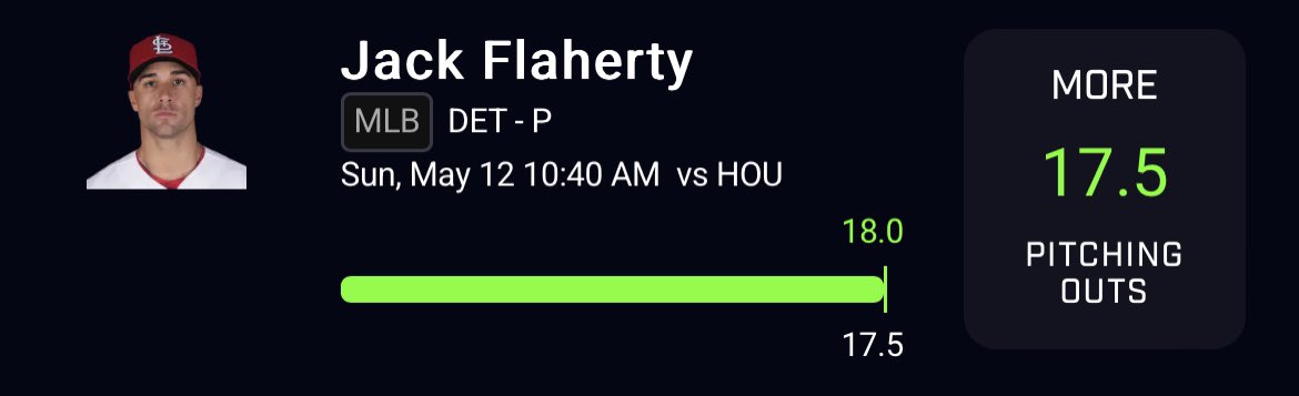 Cash Flaherty Over 17.5 POs✅✅

Said it was the best play on the board for a reason.

Taking this line every game they give it to us