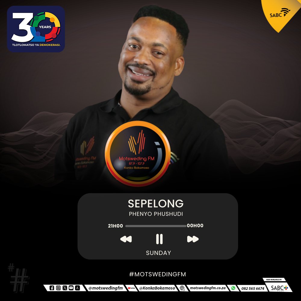 #Sepelong le Phenyo Phushudi ☎️: 082 565 6674 🖥️: motswedingfm.co.za SABC +: sabcplus.com #MotswedingFM