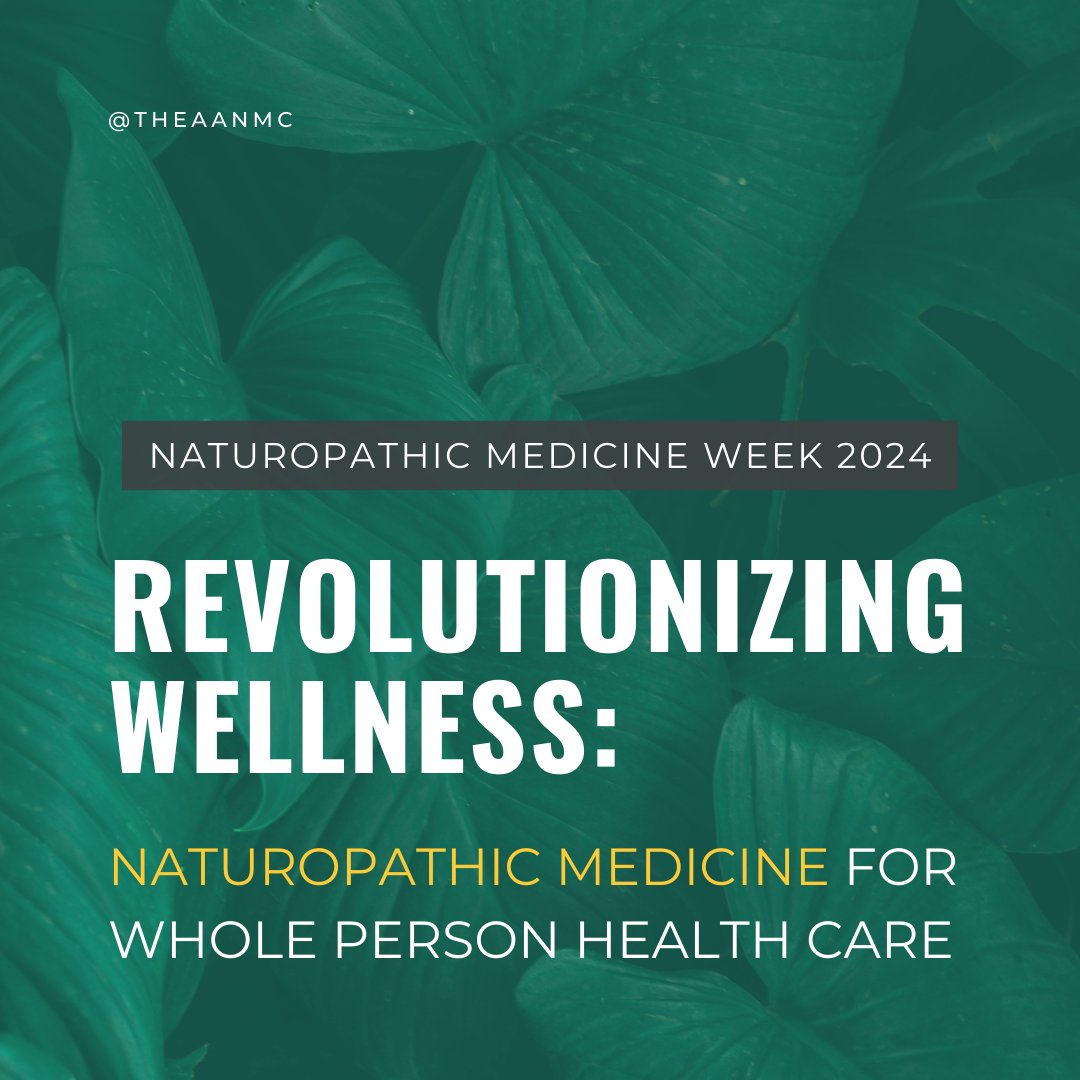 Our favorite time of the year is here! Today marks the first day of #NatMedWeek2024 🎉

This week, we will be sharing the ways that naturopathic medicine embodies the theme of “Whole Person Health Care.” Follow us on Instagram (@theaanmc) for more! #naturopathicmedicine