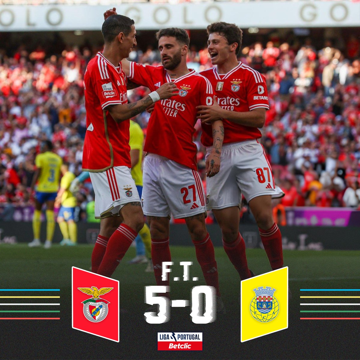 ✅ Full-time! Victory in the last match at Estádio da Luz this season! 

#SLBenfica #SLBFCA 🦅