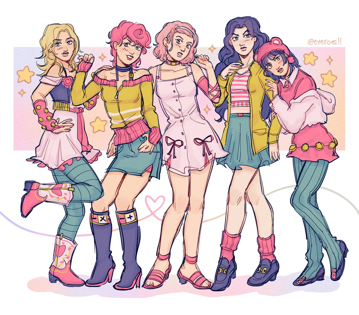 eyefoes's tweet photo. fav girlies part 2 !! #jjba 🌷🌟 https://t.co/Q7PNhqEdw0