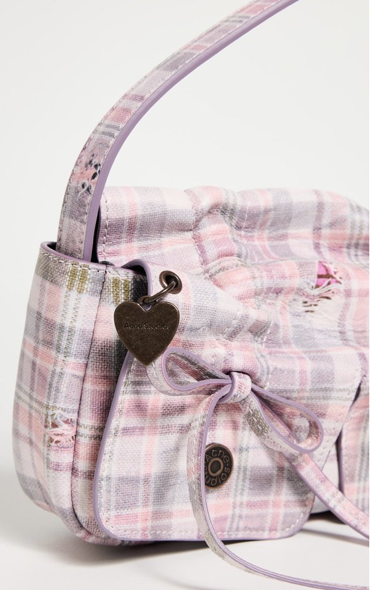 acne studios multi pocket plaid bag ✧