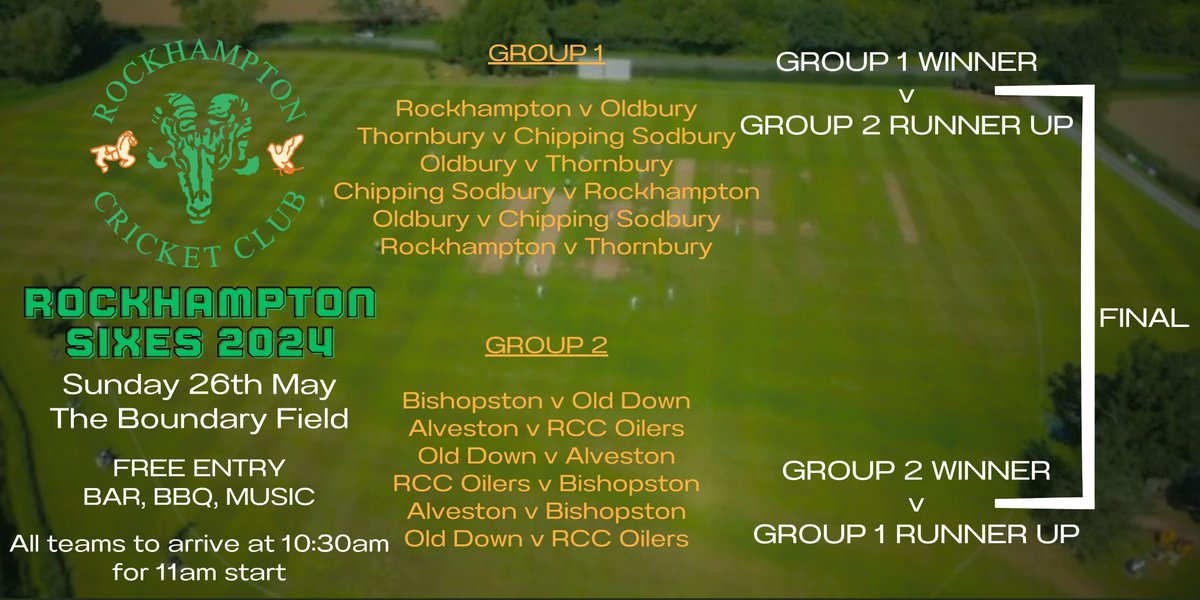 RockhamptonRams's tweet photo. Just 2 weeks until our annual Sixes competition! We'll have 2 bars, BBQ, music and cricket from 11am, Sun 26th May.

We are also always on the lookout for new members of various ages and abilities. Check out https://t.co/lpKEPgBRKY for more info https://t.co/obgd288QPv