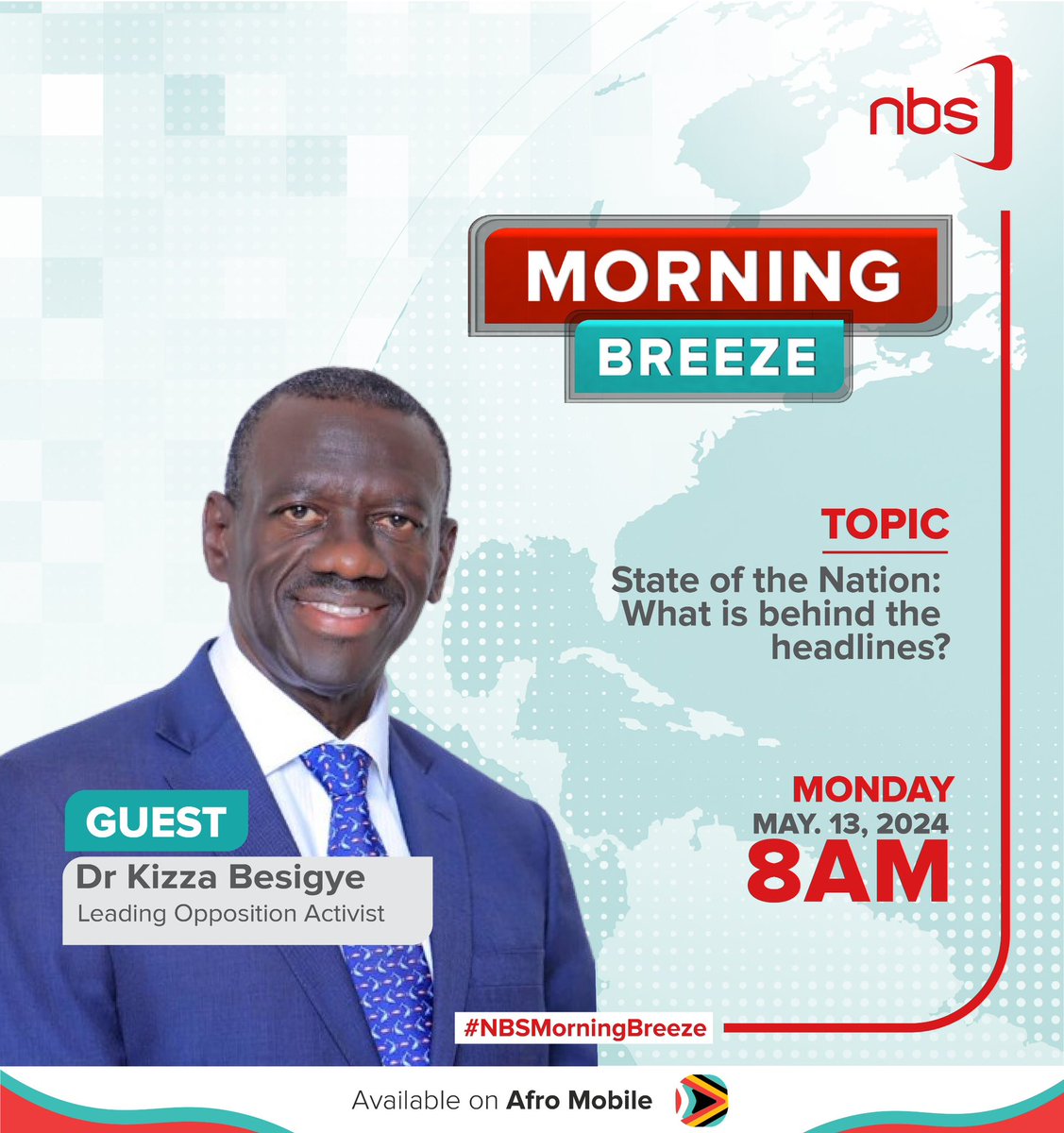 I’ll be hosted on NBS’s MORNING BREEZE program tomorrow, Monday, 13th May, from 8am. Please tune in and participate. Have a blessed week.