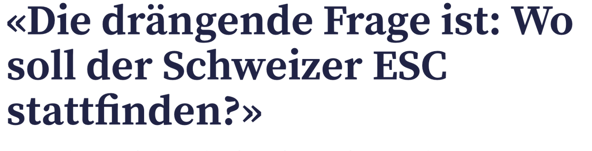 Falsch. Die drängende Frage ist: WAS müssen nonbinäre Menschen noch alles im Namen der Schweiz gewinnen müssen, damit sie hier endlich auch juristisch anerkannt werden? #ESC #Nemo