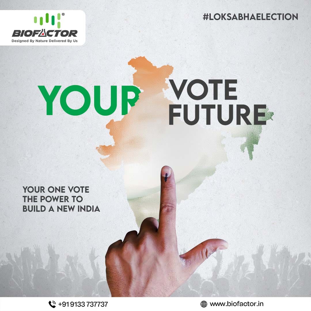 BiofactorIndia's tweet image. Your vote, your power! 🗳️Don't miss your chance to cast your vote for a better tomorrow. 🇮🇳
.
#elections #LokSabhaelections2024 #GoVote #voteforchange #votenow