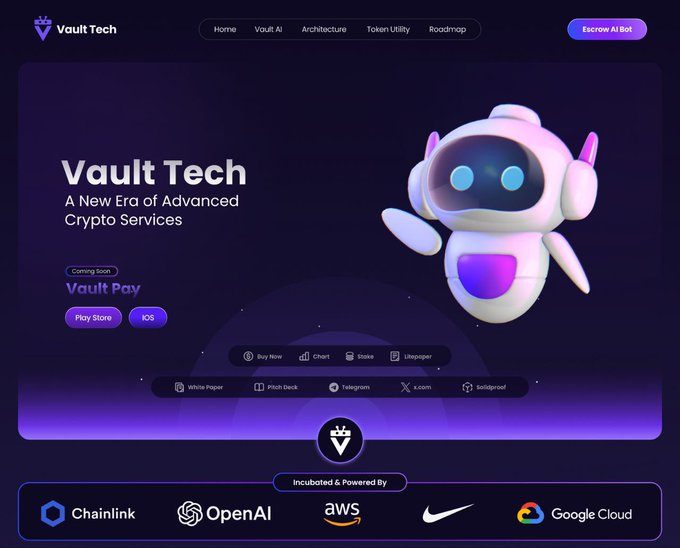 Why choose $VAULT?

- Seamless P2P and on/off ramp payments
- VaultAI Escrow Bot
- ICO offerings

$VAULT is a gem that would absolutely send this season for sure🚀📈