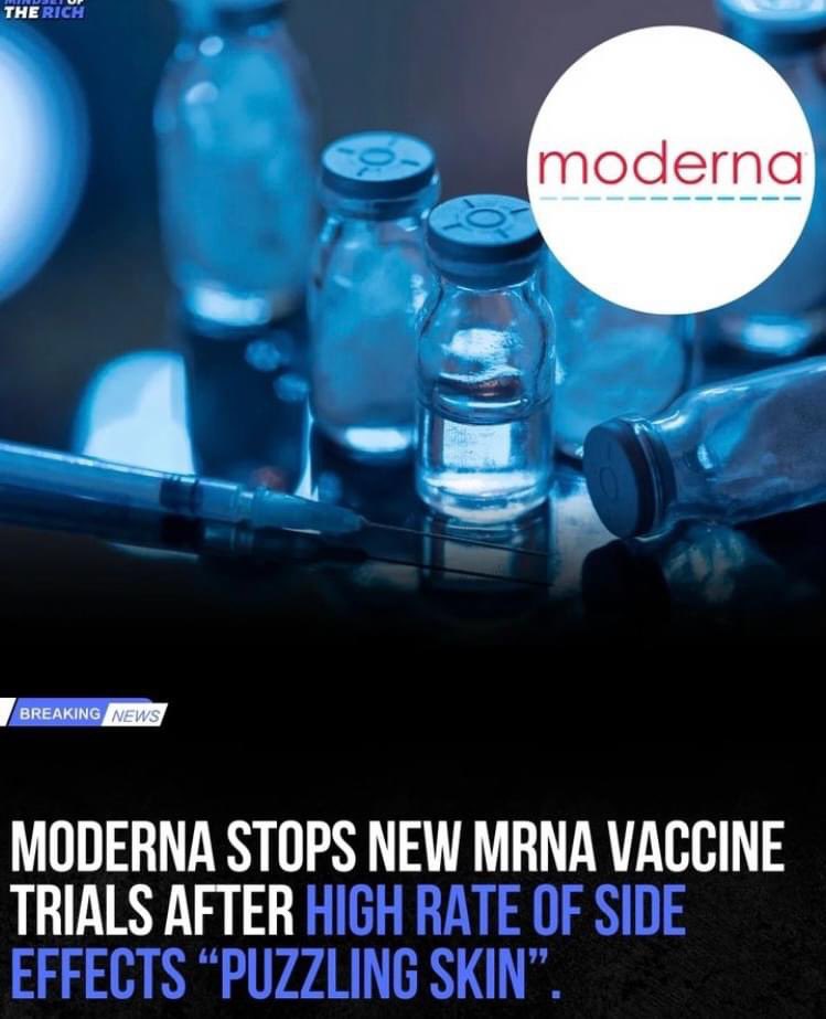 mindsetoftherich: “The phase 1 trial of Moderna's new mRNA HIV vaccine has been halted after a high rate of 'puzzling skin side effects' were reported. The new vaccine requires a series of mRNA shots to be delivered, but an 'unusually high percentage of recioients developed