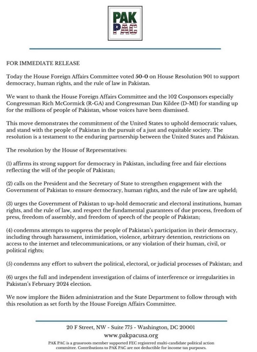 @FirstPakGlobal @ImranKhanPTI @OfficialDGISPR @GovtofPakistan @ShehbazGill @MoeedNj @SabeeKazmi786 @WajSKhan @PTIOfficialUSA ✊🏽🇵🇰 #JusticeForImranKhan Overseas Pakistanis call upon @CMShehbaz and #ArmyChiefAsimMunir to STOP violating #HumanAndPoliticalRights of ex-PM Imran Khan and his wife #BushraImranKhan 😢 🚨
@hrw @AJEnglish @TheEconomist @Telegraph @RepCasar @BradSherman @RepMcCaul @SenSchumer