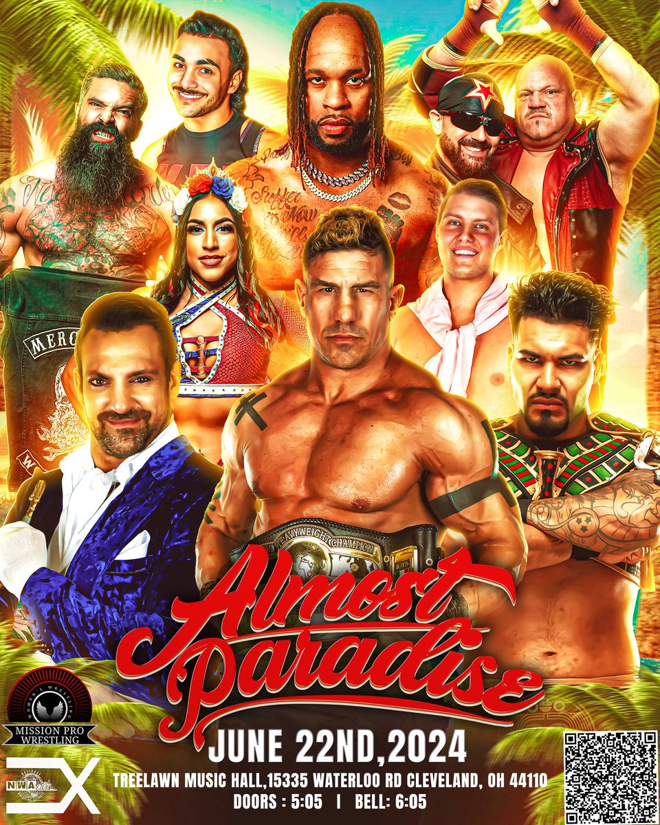 Exodus Pro Wrestling is proud to present “Almost Paradise” on the coast of one of America’s BEST BEACH CITIES, Cleveland Ohio! PARADISE LOST: the temptation of the NWA Worlds Championship has made men do evil acts. After turning his back on tag-team partner EC3, causing him to…