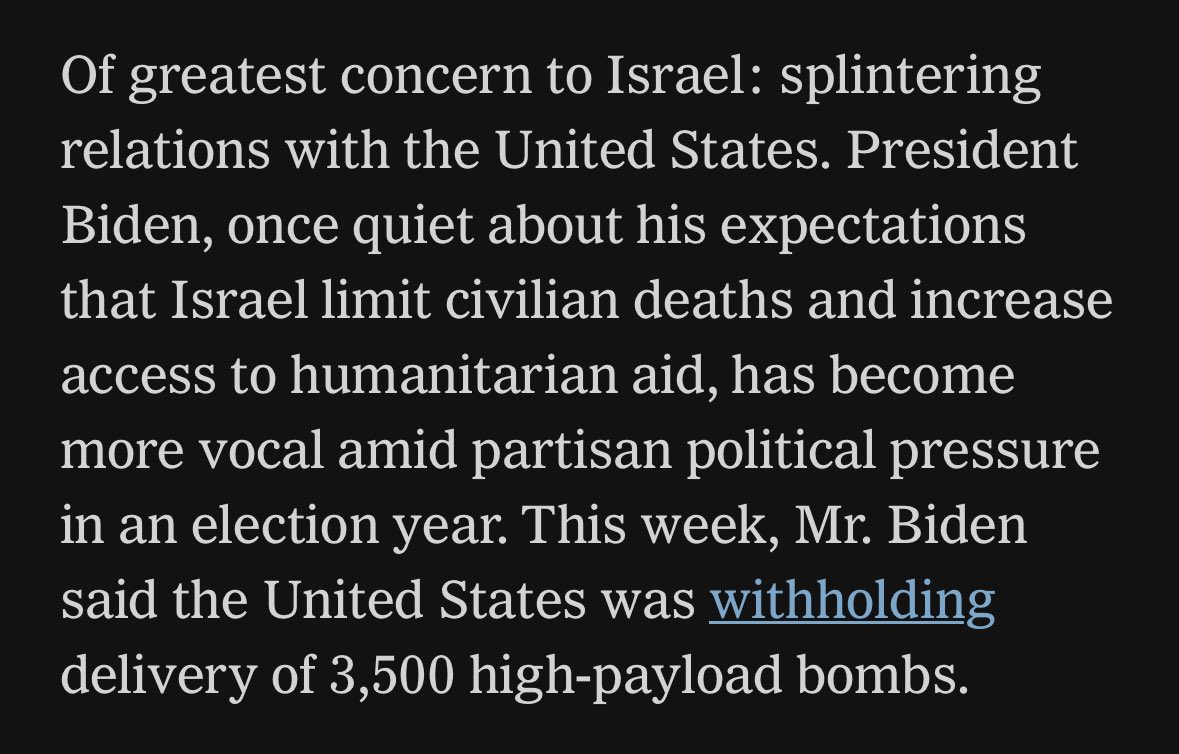 The New York Times is going into really exhausting overdrive with this bullshit that it passes as reporting. also “as the death toll in Gaza has risen, countries have turned their backs on Israel” is one hell of a way to spin it.