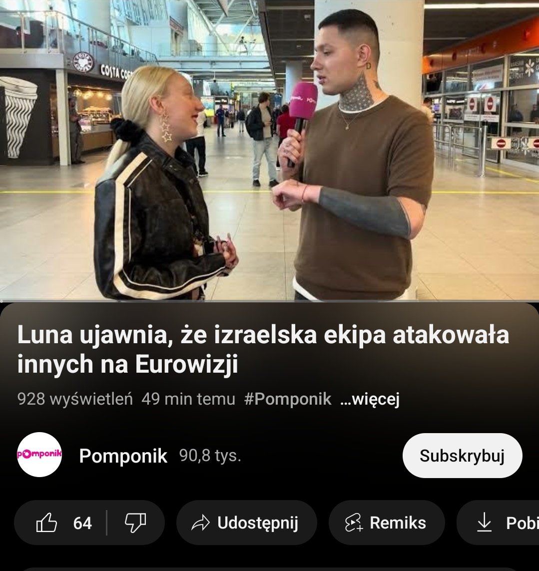 Luna from Poland just confirmed in one of the interviews that Israel media and delegation harassed and provoked other artists! 

Link to interview : youtu.be/g2XUXgxAtDY?si…

@VocaISuspension @esc_gabe
#Eurovision #Eurowizja2024 #eurovision2024