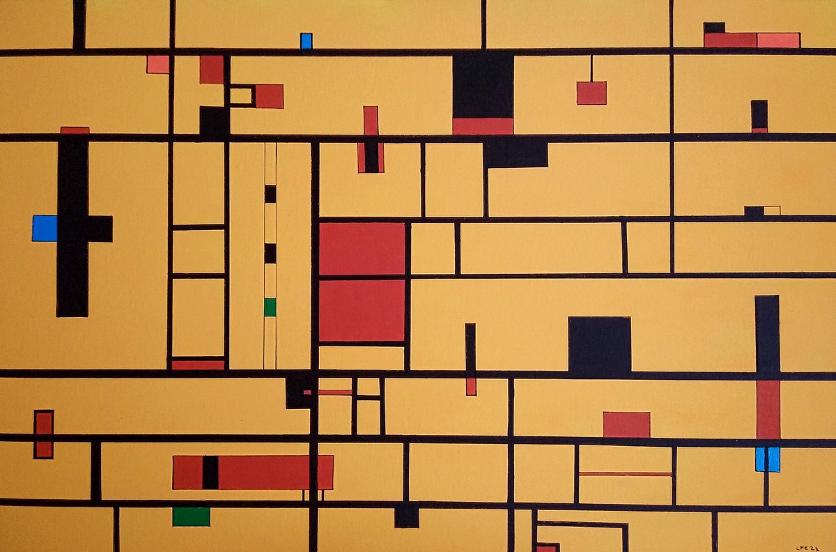 ' Connection ' Geometric design, acrylic on canvas board. #modernart #contemporaryart