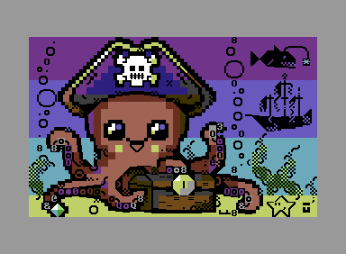 #PETSCII #C64 #COMMODORE64 #GRAPHICS                                                                                                                                     
'Captain Cute' by The USER (2024)