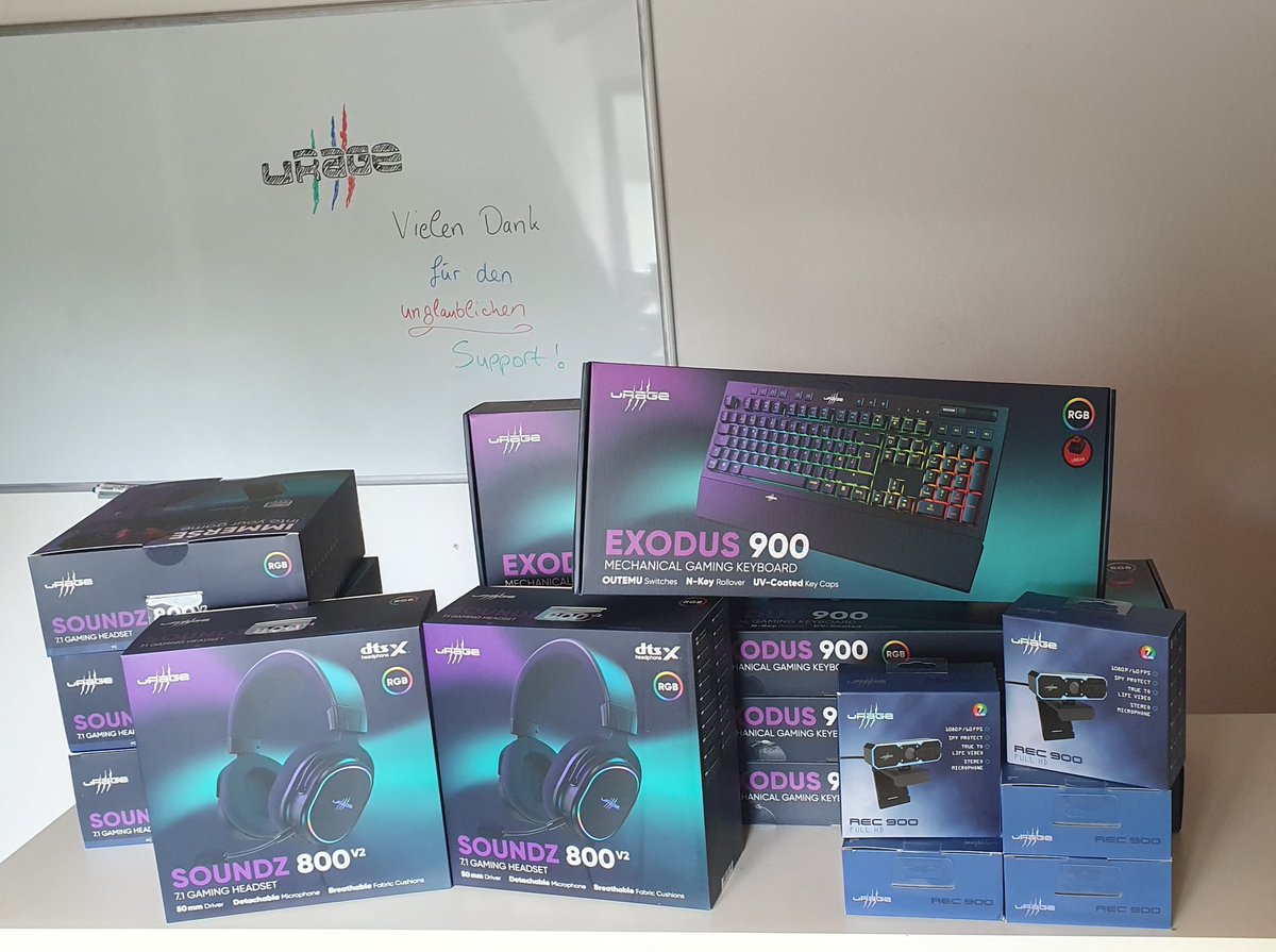 Frohe Botschaft für alle zukünftigen Gäste der RED Einheit der Gamers Base 🙌 @urage_gaming sorgt von nun an dafür, dass ein Großteil an Peripherie gestellt werden kann, vielen lieben Dank!

Probiert die Tools beim nächsten Besuch gleich mal aus ✌️