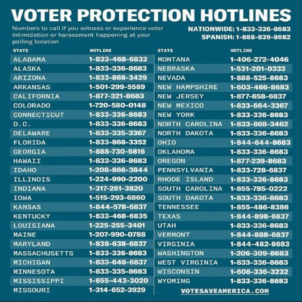 #DemVoice1 #USDemocracy Don't be scared. Be prepared! ProtecttheVote.org #VoteBlue2024ProtectDemocracy