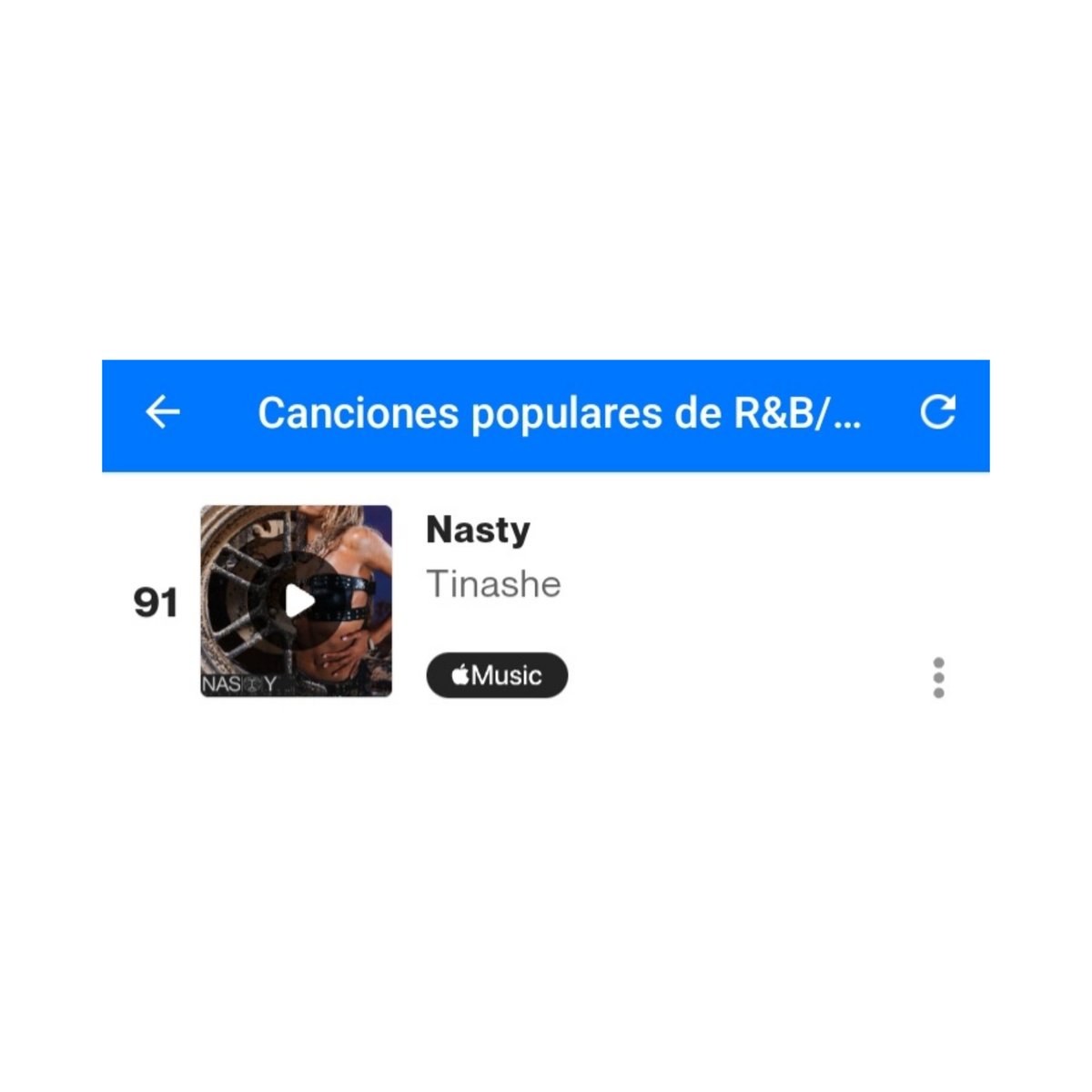 .@Tinashe’s “Nasty” debuts at #91 on @Shazam’s Global R&B/Soul Chart. 🌎