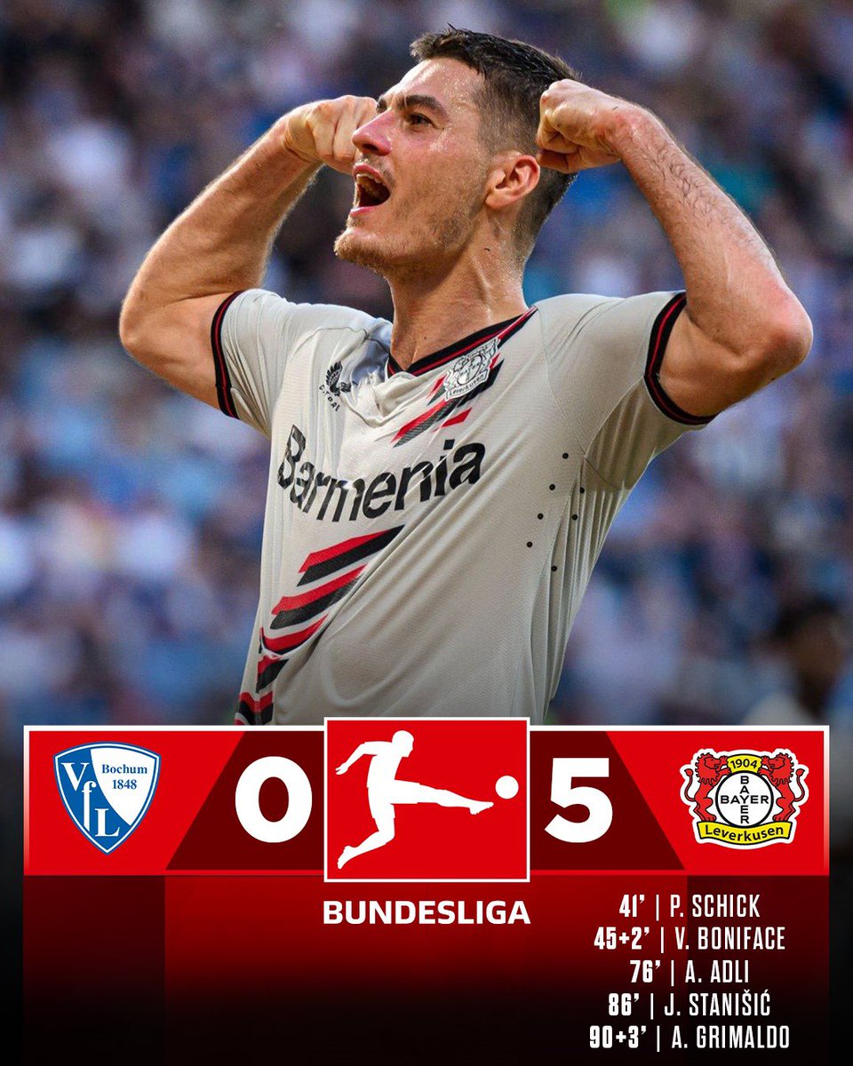 🔴⚫️ Bayer Leverkusen’s historical run doesn’t stop with 5️⃣0️⃣ games unbeaten…

…and 141 goals (!) scored in 50 games.