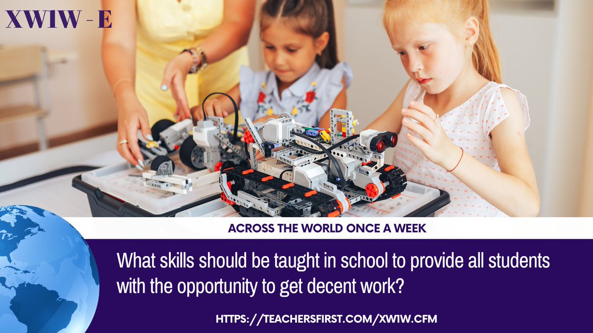 🙋♂️ 🧠 What skills should be taught in school to provide all students with the opportunity to get decent work? bit.ly/3escZu8 #XW1W-E #edtechchat #K12 #ElemSchool #SDG8