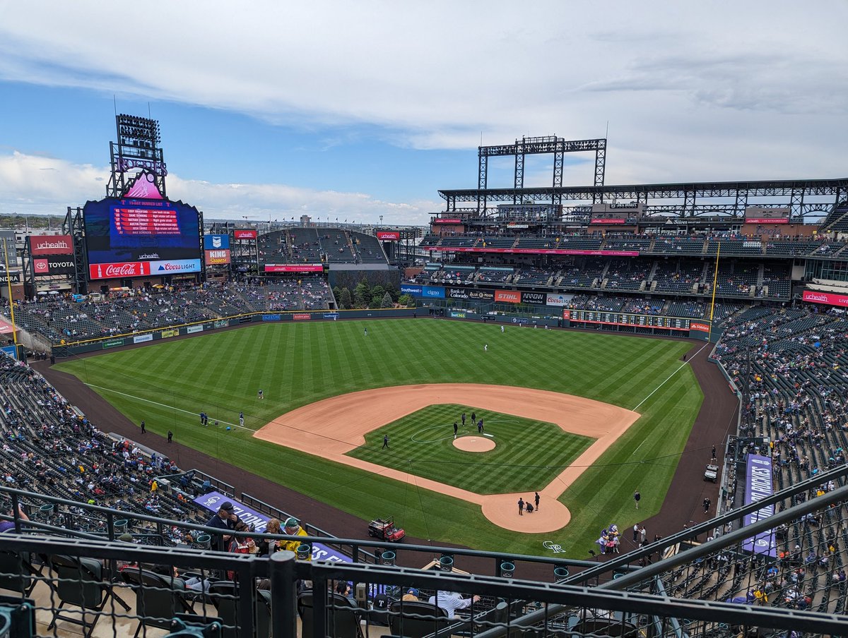 This afternoon's #baseball game: #Rockies v #Rangers. #MLB #ILoveCoorsField