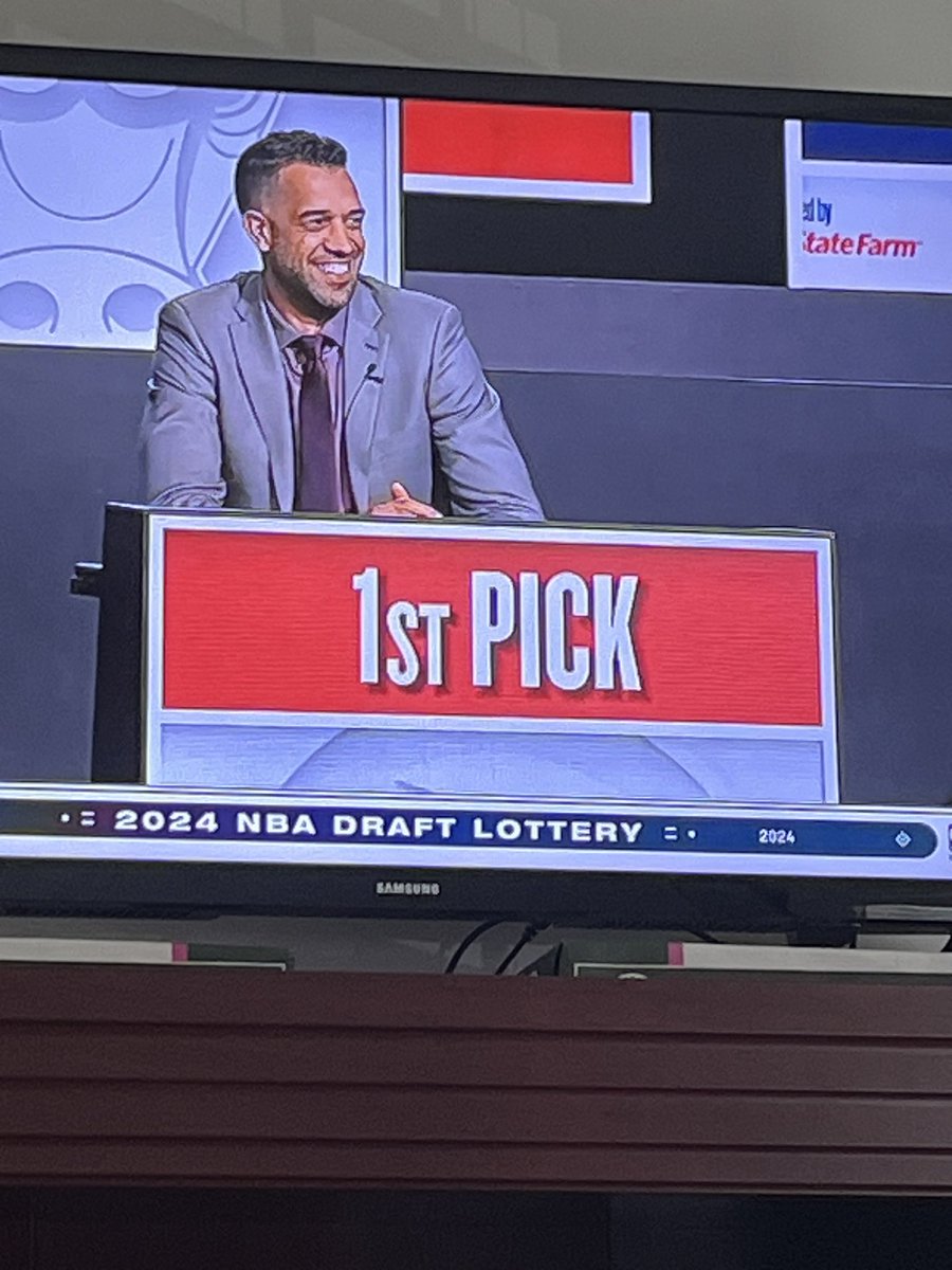 The Atlanta Hawks win the NBA Draft Lottery. It’s the first time the Hawks have won the Draft Lottery.