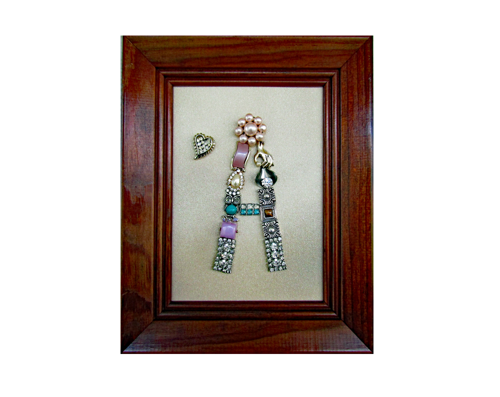 Framed Jewelry Art Letter A Handcrafted #LetterArt #FramedJewelryArt #VintageJewelry #DaughterSisGift #InitialArt 
bartlettpairart.com/product/framed… via @jimmiesart