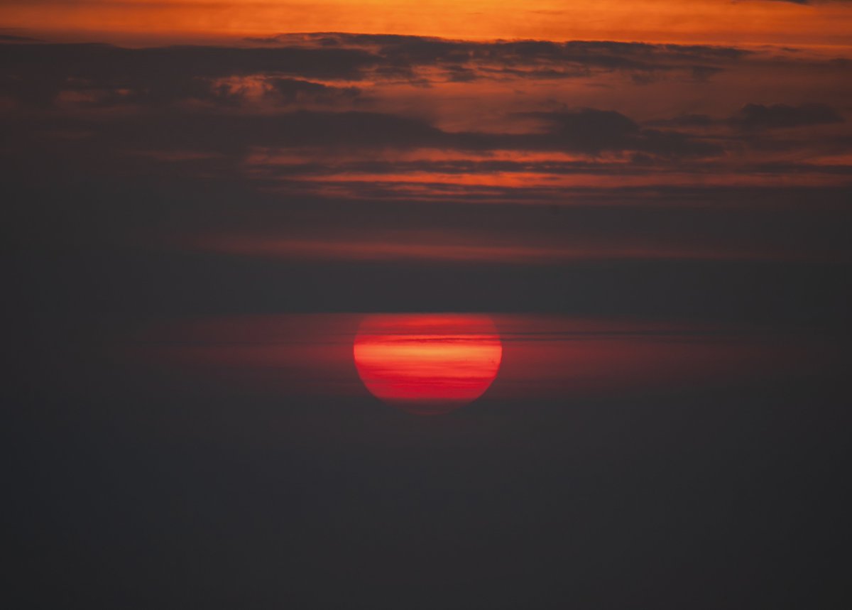 david_gange's tweet image. Today&apos;s red dawn, over hillsides filled with green hairstreaks. Golden waders - plovers &amp;amp; curlew - on the wing.