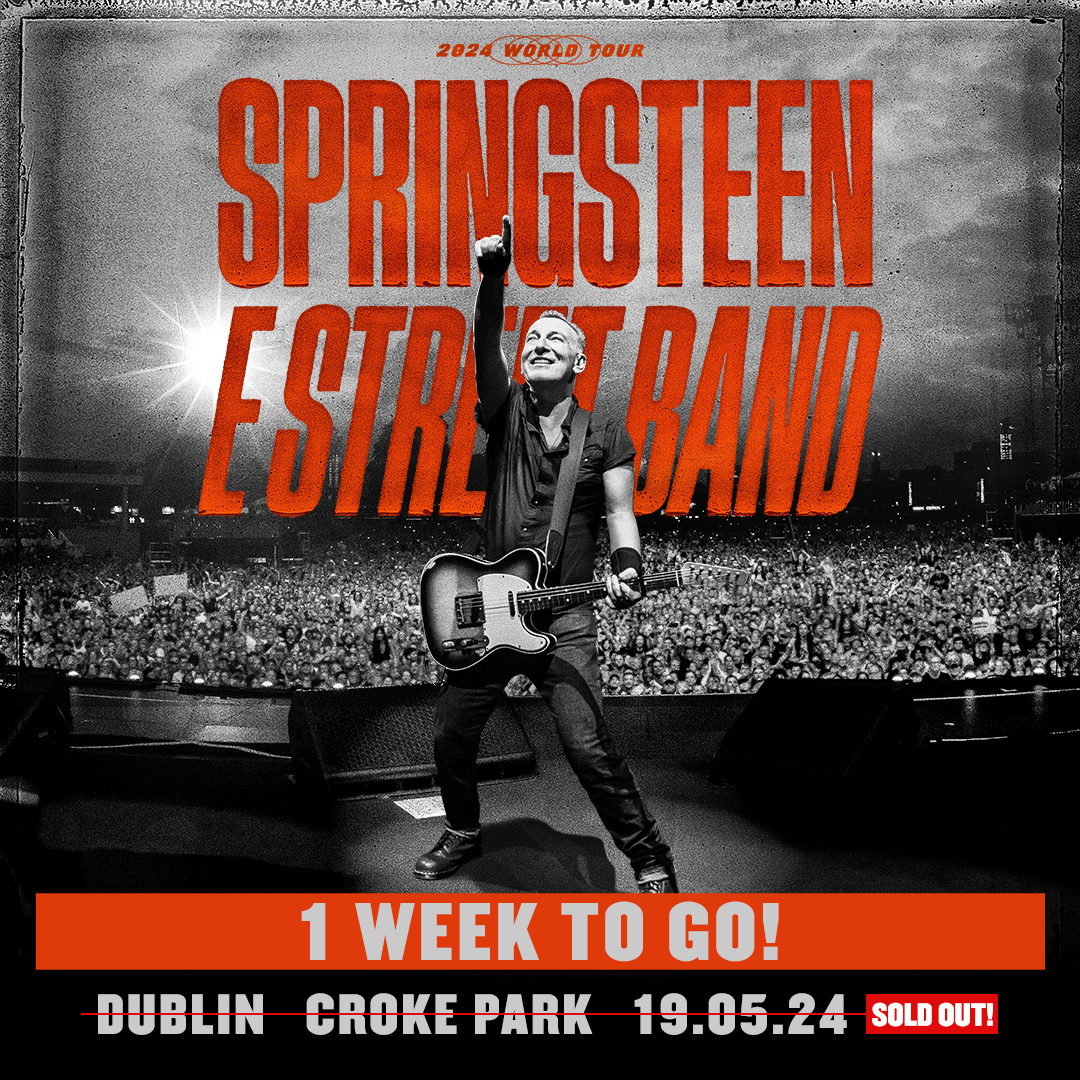 We are just one week away from Bruce Springsteen & The E Street Band at Croke Park...but who's counting 👀

Hands up if you'll be there? 🙋