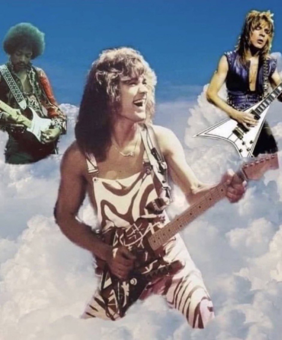 Are these 3 legends in your top 5 guitarists of all time? 👇🏻 #RockHistory - Jimi Hendrix - Eddie Van Halen - Randy Rhoads