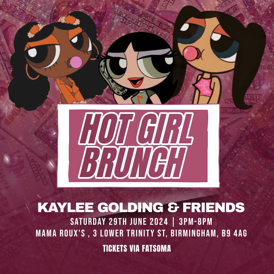 The weather has be drawing out us ladies! ☀️ So it’s only right that I drop the next date for my Hot Girl Brunch 👀 Saturday 29th June 2024! 3pm-8pm🗓️ Tickets starting from £5! ⬇️ fatso.ma/ZQlw