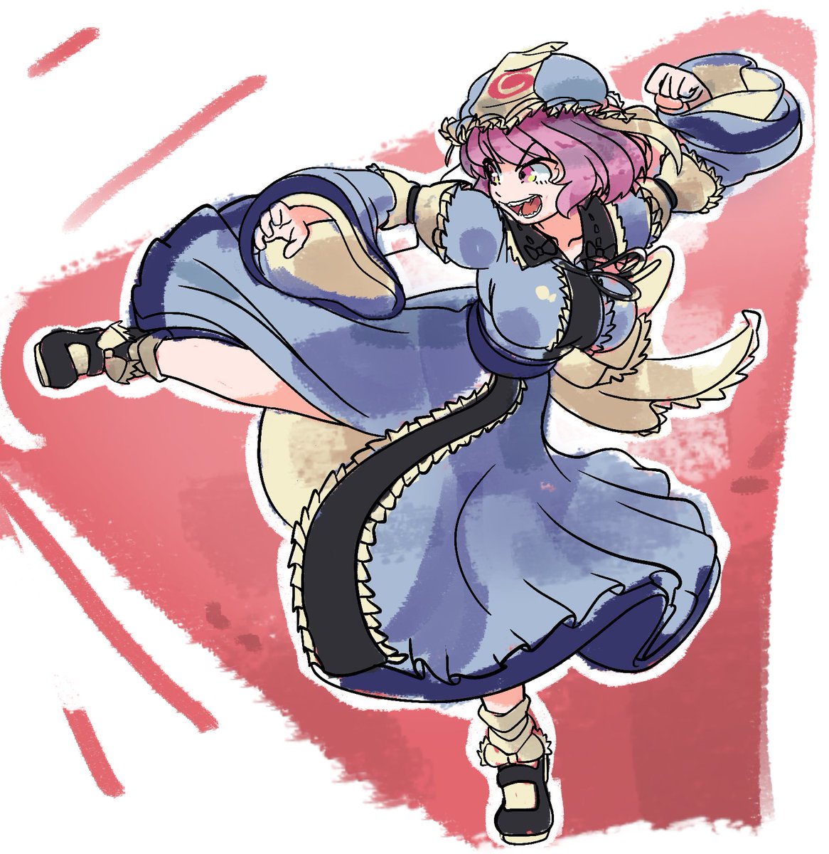 ◆ Yuyuko! Line @JNafuda (Jo2n) and my color ◆ Day 203 of daily posting #東方Project #touhou