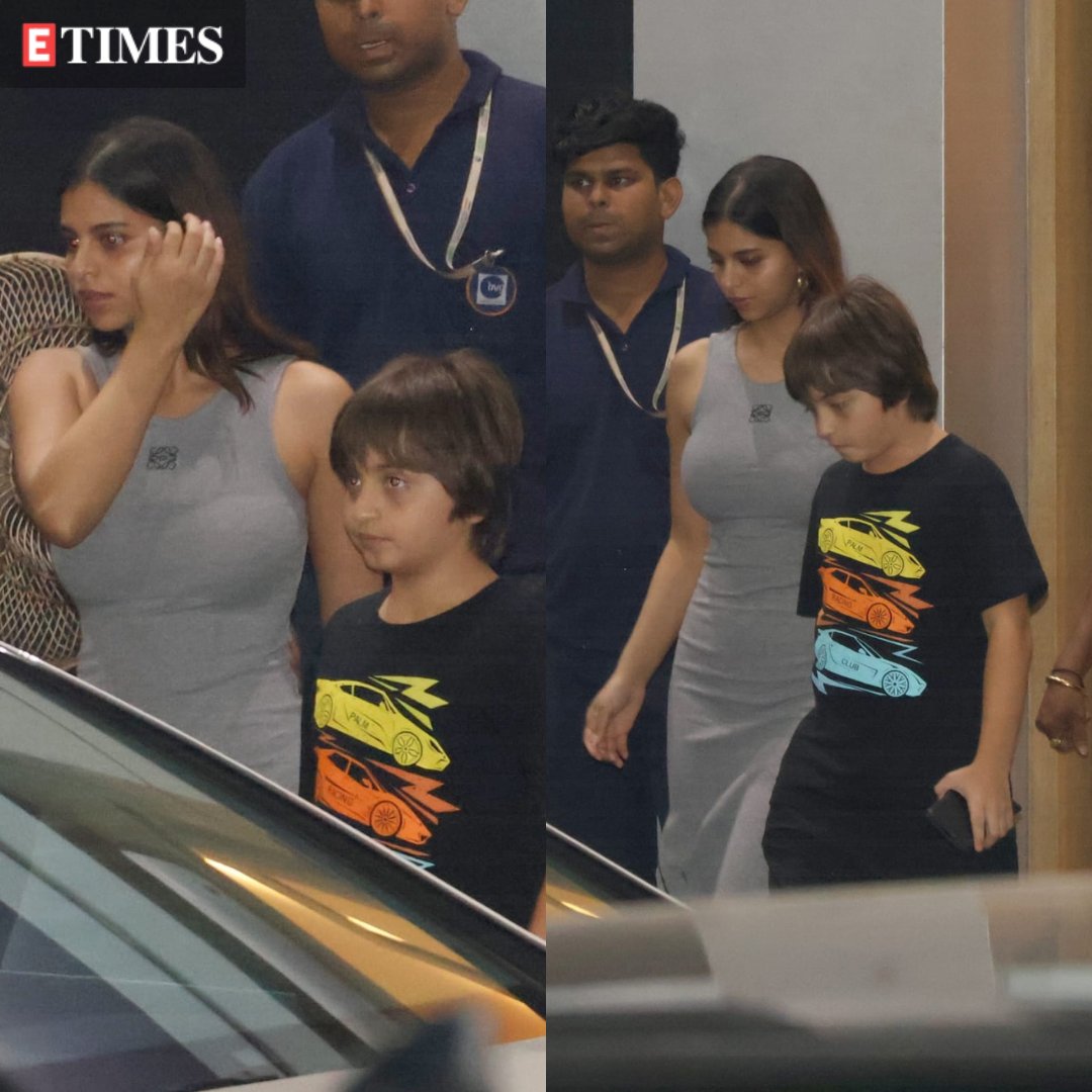 #SuhanaKhan spotted at the airport with lil Abram Khan! ♥️