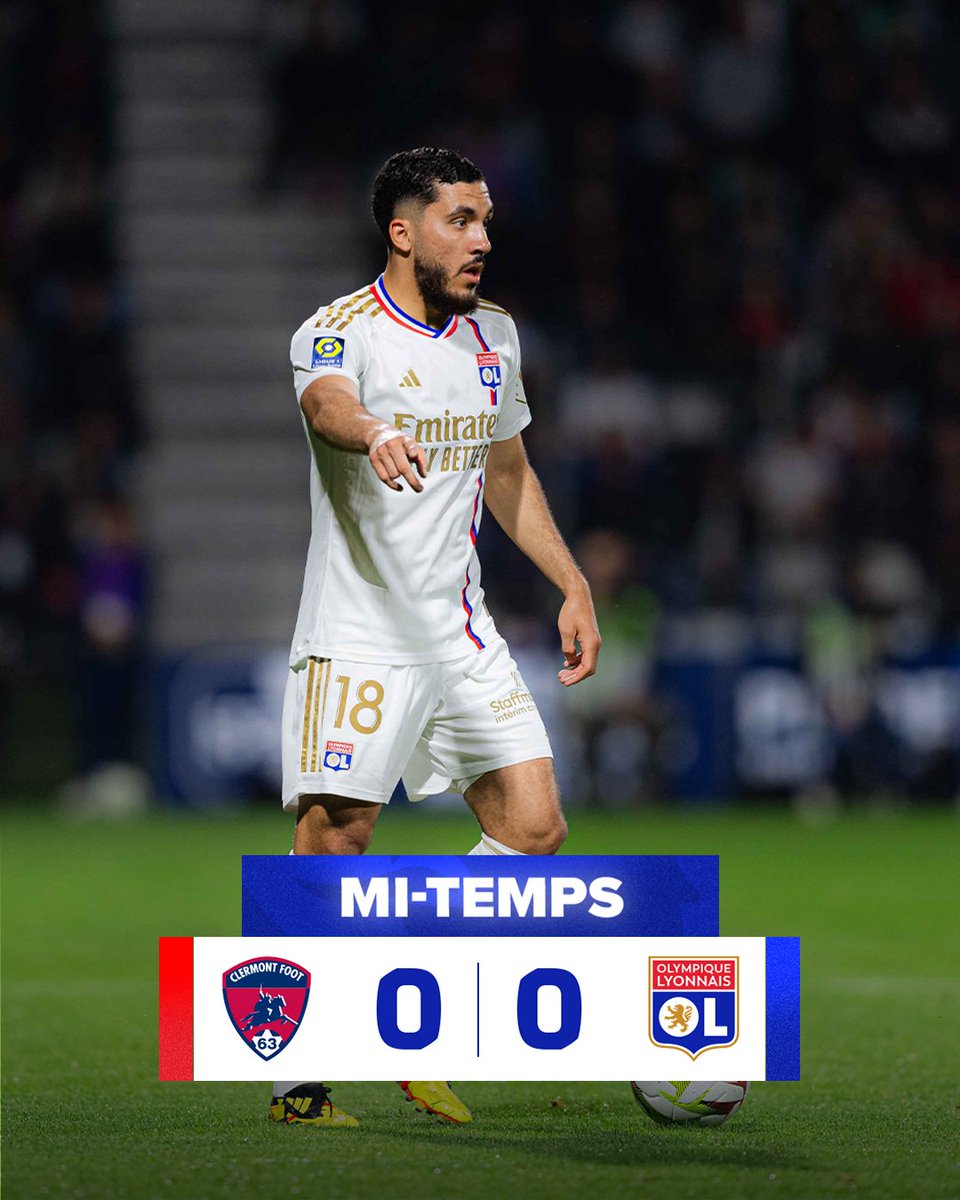 ⏸ Half-time! Scoreless first half in Clermont. 👊🔴🔵 0-0 #CF63OL